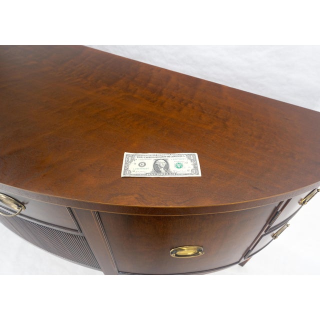 Kittinger Georgian 6' Long Rounded Demi Lune Sideboard Credenza Server Cabinet For Sale - Image 11 of 13