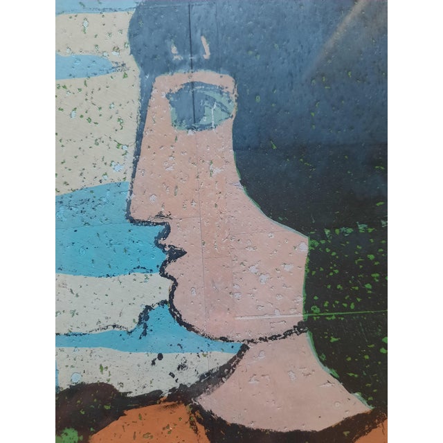 Domenico Cantatore, Accanto a te, Polymaterial Silkscreen, 1950s For Sale - Image 13 of 18