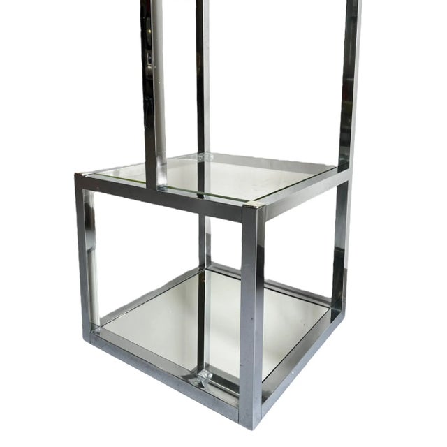 Milo Baughman Style Cube Chrome Etagere For Sale - Image 11 of 12