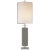 Beekman Table Lamp in Grey Reverse Painted Glass with Cream Linen Shade Designer: kate spade new york Height: 37" Shade...