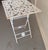 Shabby Chic Mid 20th Century Shabby Chic Ornate Folding Metal Side Table For Sale - Image 3 of 6