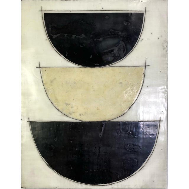 Large Encaustic Collage Installation by Gina Cochran - "The All Nighter" - 9 Panels For Sale - Image 6 of 11