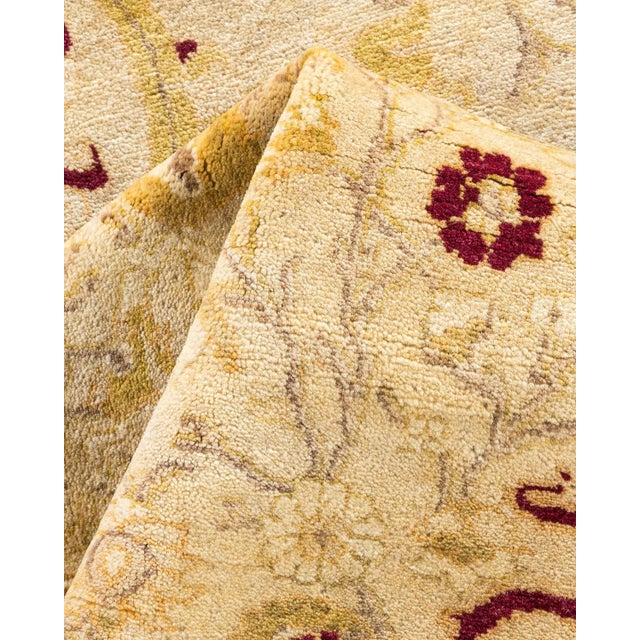 Textile Vintage Moroccan Hand Knotted Wool Area Rug, Ivory - 6'2" X 9'0" For Sale - Image 7 of 9