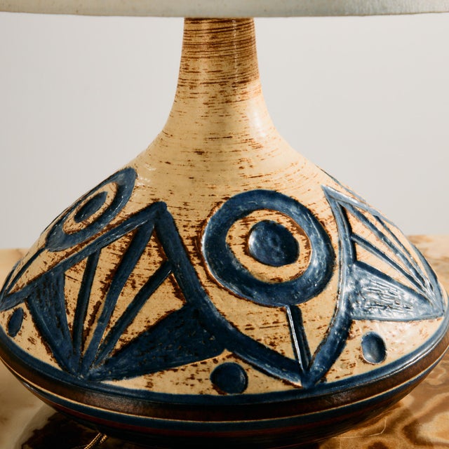 Model 3077-3 Ceramic Table Lamp by Noomi Backhausen and Arne Finne Nielsen for Søholm, 1960s For Sale - Image 6 of 13
