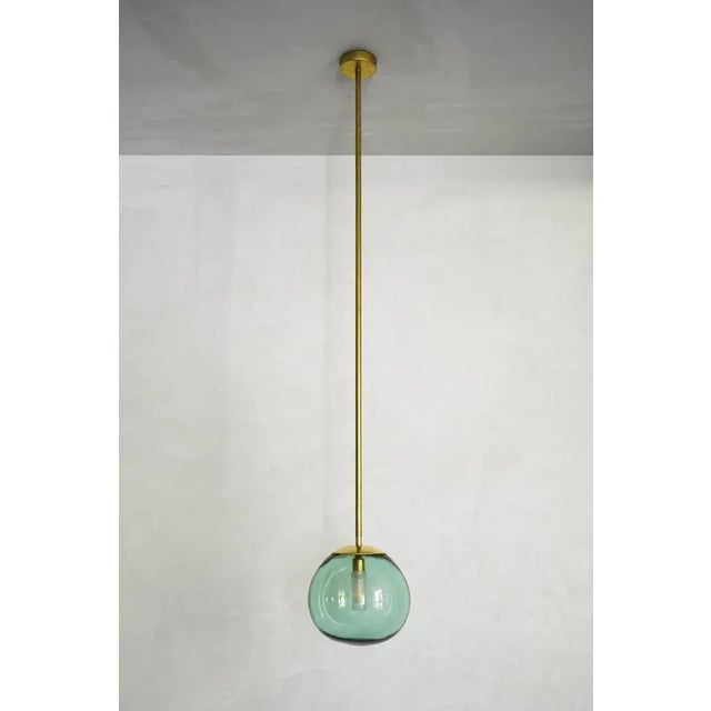 Pendant ball 20 by contain. Dimensions: d 20 x h 100 cm (custom length). Materials: brass tube or cable, 3d printed pla...