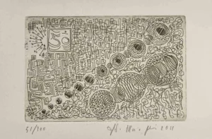 Fausto Maria Franchi, Abstract Composition, Etching, 1987