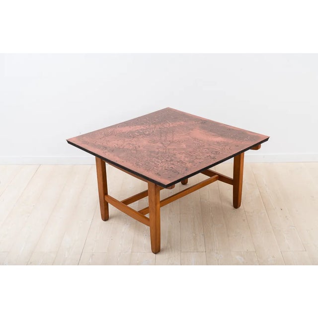Brown Trivia Coffee Table by Algot Törneman for Nordiska Kompaniet, 1960s For Sale - Image 8 of 8