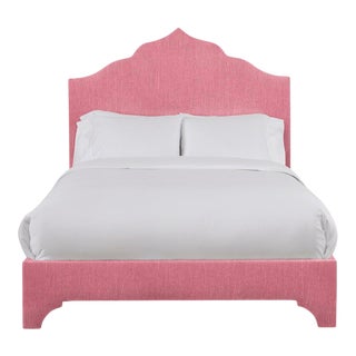 Clementine Twin Bedframe, Rose Linen For Sale