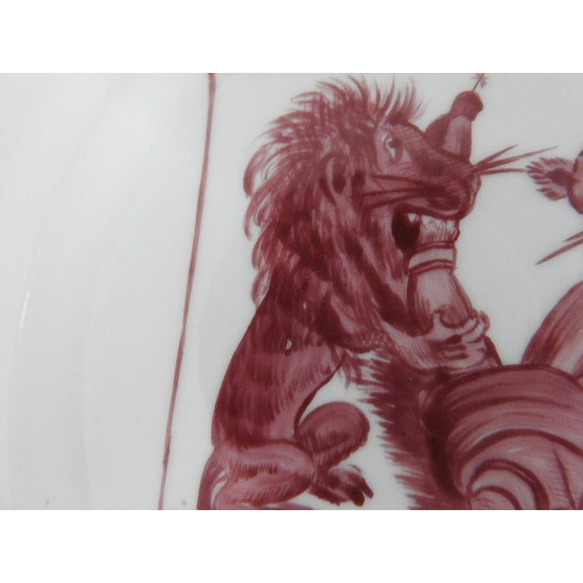 1902 Hermann Ohme Hand-Painted Political Satire Porcelain Cabinet Plates - Set of 4 For Sale - Image 13 of 13
