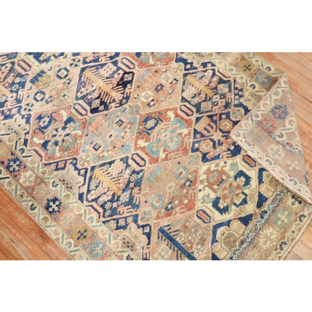 Textile Early 20th Century Rustic Persian Bakhtiari Rug - 4'7" x 6'7" For Sale - Image 7 of 7