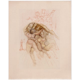 Salvador Dali, Wrathful Souls, 1964, Woodcut For Sale