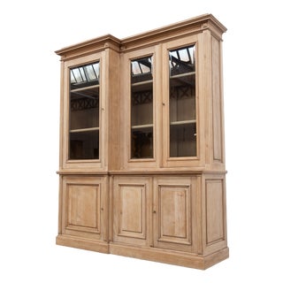 Raw Oak Display Bookcase, France, 1950 For Sale