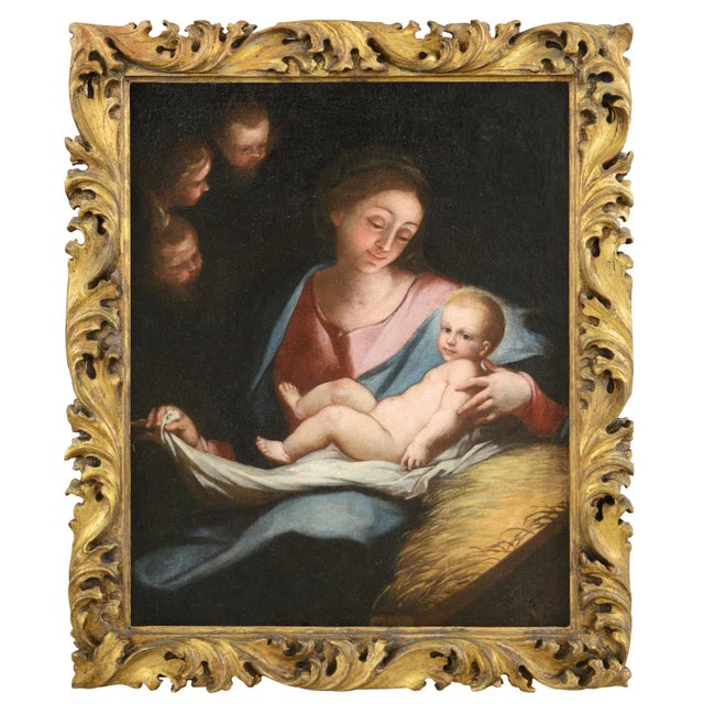 Anton Maria Piola, Madonna and Child, 1700s, Oil on Canvas, Famed For Sale - Image 16 of 16