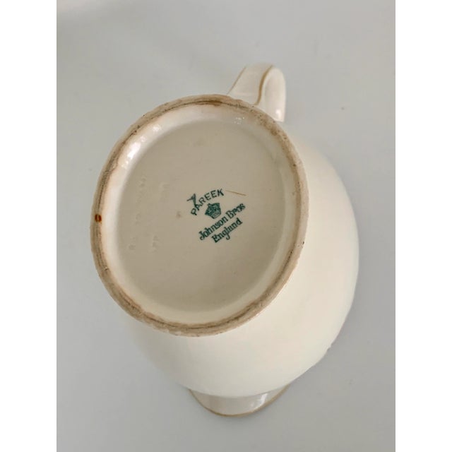 White Vintage Johnson Brothers Pareek Chamonix Ceramic Pitcher For Sale - Image 8 of 12