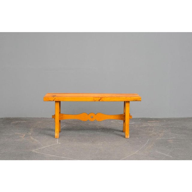 Biedermeier Style Bench in Beech Wood, Early 20th Century For Sale - Image 3 of 14