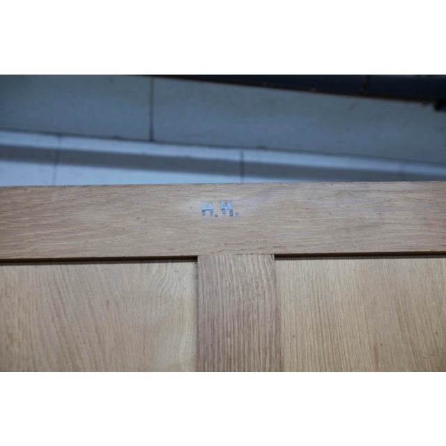 1930s Art Deco Carved Oak Wardrobe, 1934 For Sale - Image 5 of 18