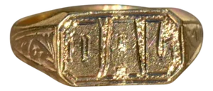 The Humble: Vintage Children's 14K Yellow Gold Hand Engraved Ring, Size 3