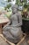 Large impressive carved grey stone sitting Buddha. Vintage piece with beautiful peaceful expression. Resting in crossed...