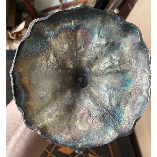 Mid 20th Century Silver Plate Single 3 Light Candelabra Candle Holder For Sale - Image 11 of 11