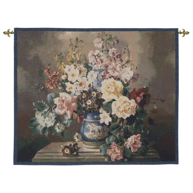 TThis beautiful tapestry is woven on a jacquard loom by skilled weavers, keeping alive the centuries old tradition of...