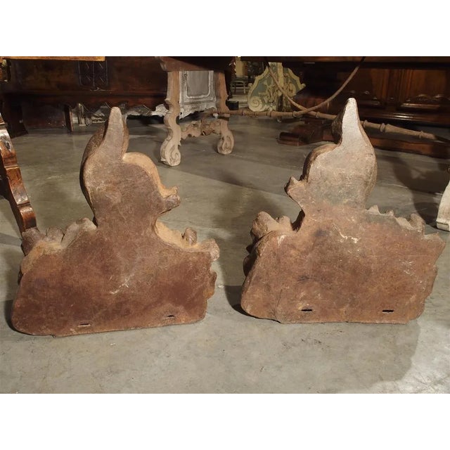Traditional Antique French Cast Iron Balcony Planters/Ornaments, Circa 1900 - a Pair For Sale - Image 3 of 13
