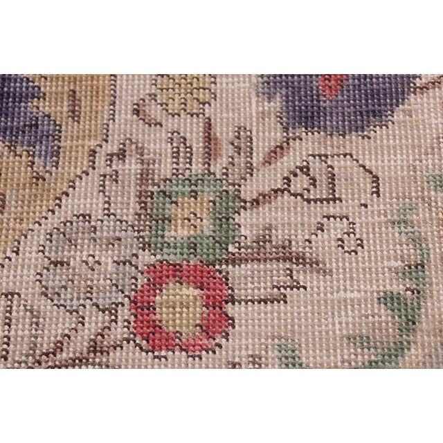 1990's Vintage Blue/Red Wool Rug - 7'10'' X 10'8'' For Sale In New York - Image 6 of 10