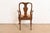 Brown Henkel Harris Queen Anne Solid Mahogany Armchairs or Dining Chairs, Pair For Sale - Image 8 of 11