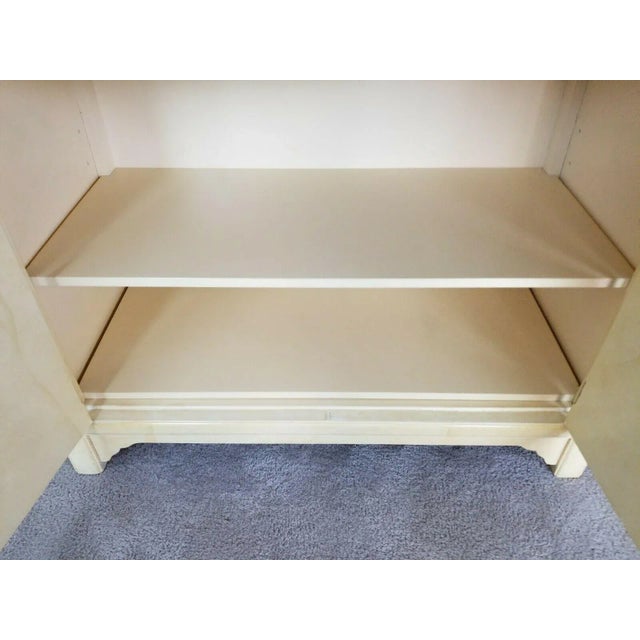 Henredon Plan 2 by Roy Coleman Asian Style Faux Goat Skin Lacquered Bar Buffet For Sale In Miami - Image 6 of 13