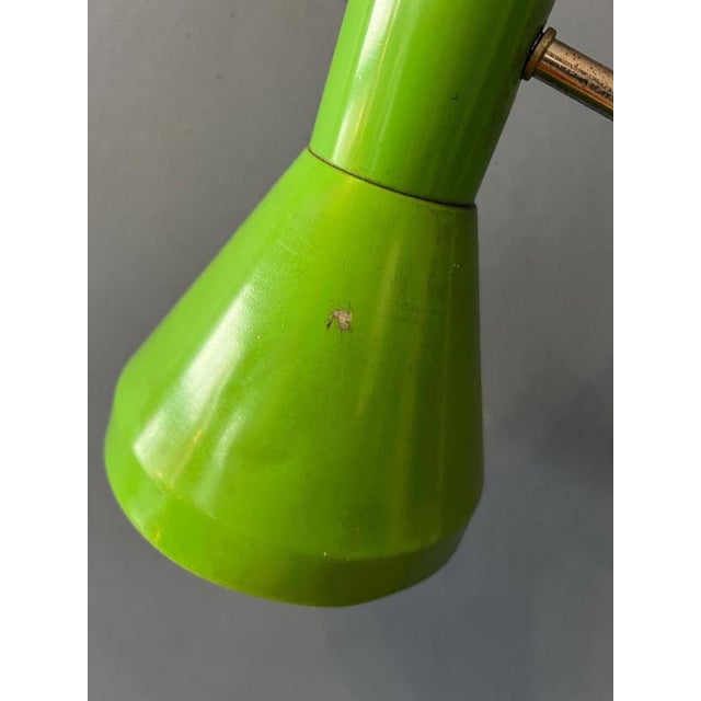 Plastic Mid-Century Apple Green Adjustable Floor Lamp For Sale - Image 7 of 11