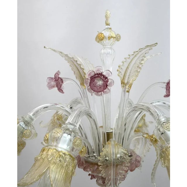 Blown Murano Glass Ca'Rezzonico Floor Lamp with 6 Arms, Italy, 1950s For Sale - Image 14 of 16