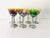 Art Deco Set of 7 Farberware Morgantown Chrome Wine Cordial Cocktail Glasses 3.10"D X 6"H , They are in excellent condition