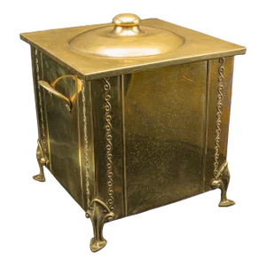 1900's Antique Lidded Coal Scuttle