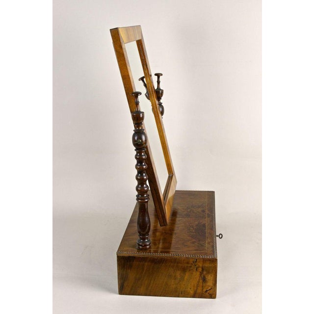 Biedermeier Table Top Vanity Table with Drawer, Austria, 1850s For Sale - Image 11 of 18