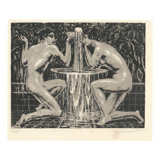 Raphaël Drouart, The Soul and the Mind, 1920s, Etching For Sale