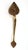 English Antique Colonial 11.25 In. Polished Brass Door Pull Handle For Sale - Image 3 of 3