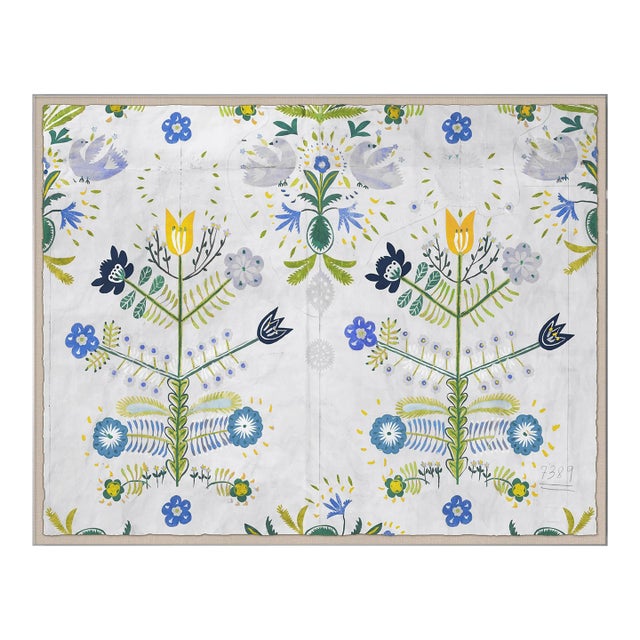 Fete in Blue Art Print in Acrylic Box Frame by Paule Marrot For Sale