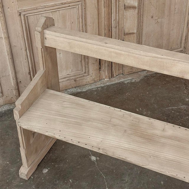 19th Century Gothic Revival Stripped Oak Church Bench For Sale - Image 15 of 18