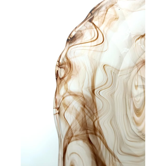 Sepia Calcedony Glass Trinket Bowl by George Davidson, UK, 1940s For Sale - Image 9 of 12