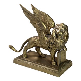 Bronze Lion of Saint Mark, 1920s For Sale