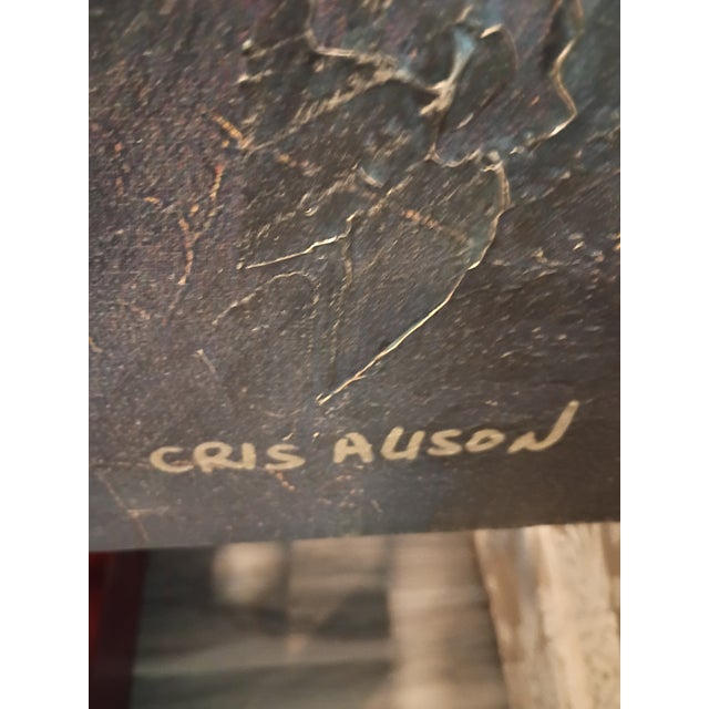 Cris Auson Large Scale Still Life Oil Painting of Mission Swirl Art Pottery Vessel For Sale - Image 11 of 14
