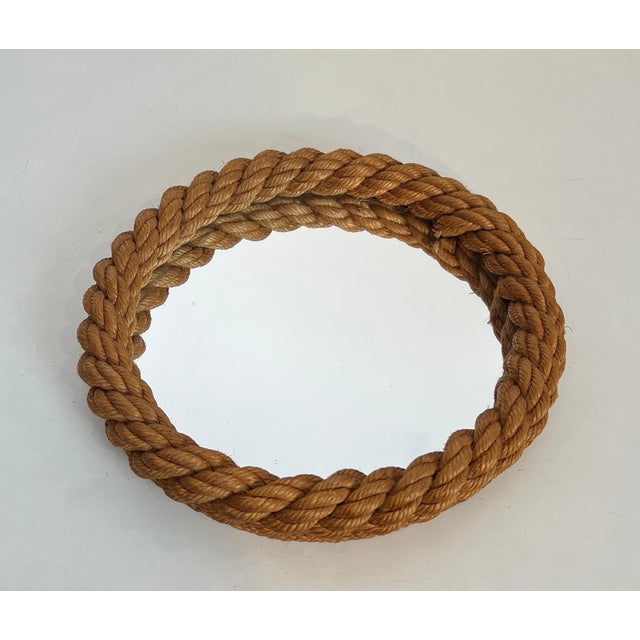 Round rope mirror by Audoux Minet For Sale - Image 11 of 12