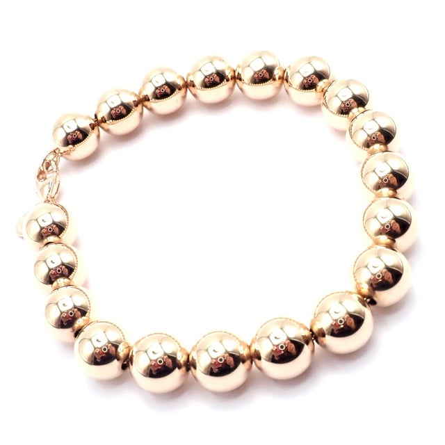 Tiffany & Co. Rose Gold Ball Bead Link Bracelet For Sale In Philadelphia - Image 6 of 12
