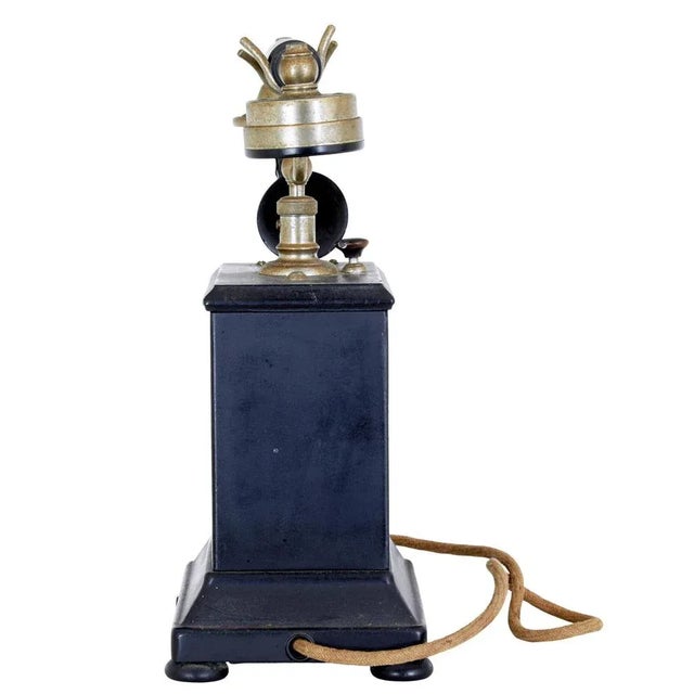 Early 20th Century Swedish Metal Telephone by Rikstelefon, 1890s For Sale - Image 5 of 8