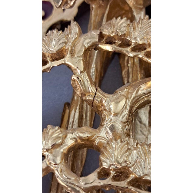 Vintage Chinese Gilt Lacquer Wood Wall Panel Deep Carving Warriors Battle Scene For Sale - Image 10 of 11