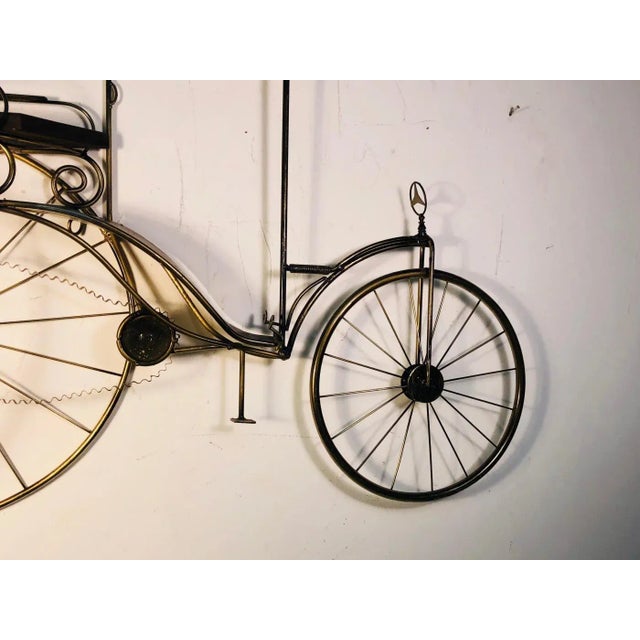 1980s 1980s Curtis Jeré Mercedes BenzScale Curtis Jere Karl Benz of Mercedes Benz Bicycle Sculpture For Sale - Image 5 of 11