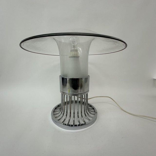 Post Modern Space Age Ufo Glass Table Lamp, Italy, 1970s For Sale - Image 16 of 18