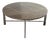Vintage Modern Marble Style & Chrome Brown Coffee Table For Sale