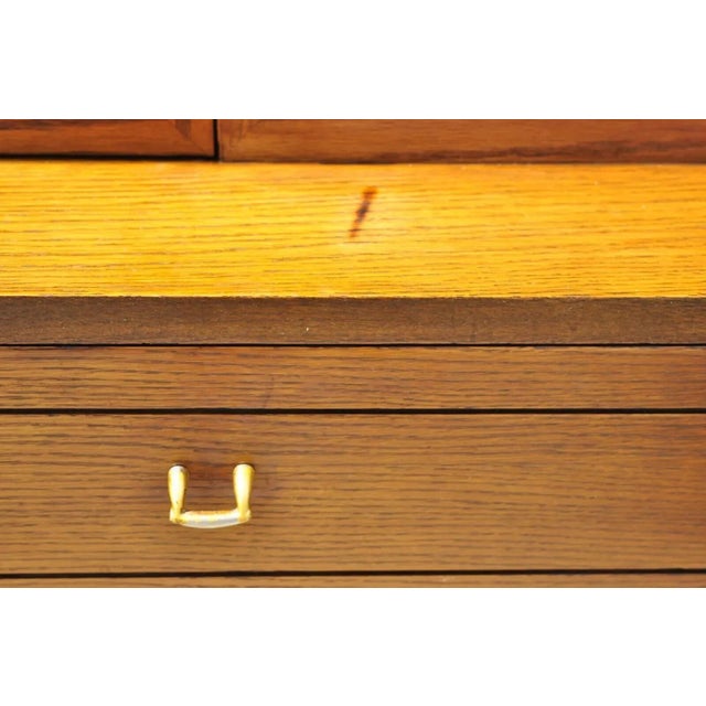 Raymond Loewy Mengel Mid Century Modern Sculpted Oak Bookcase China Cabinet For Sale - Image 9 of 12
