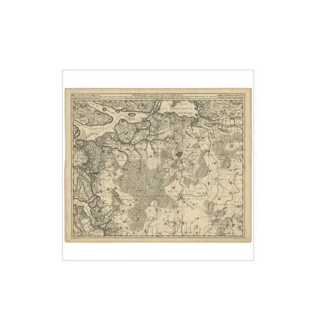 Antique Map of Brabant the Netherlands by N. Visscher, 1690 For Sale - Image 4 of 5