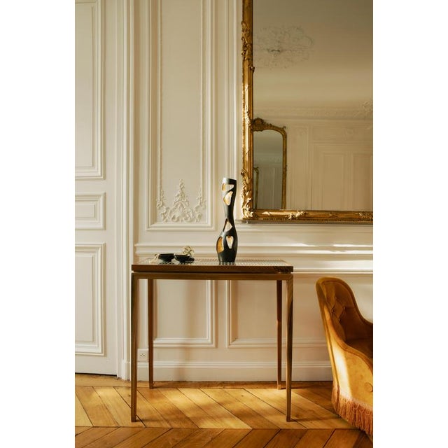 Lala Walnut Bronze Metal Console Table by Reda Amalou Design For Sale - Image 6 of 8